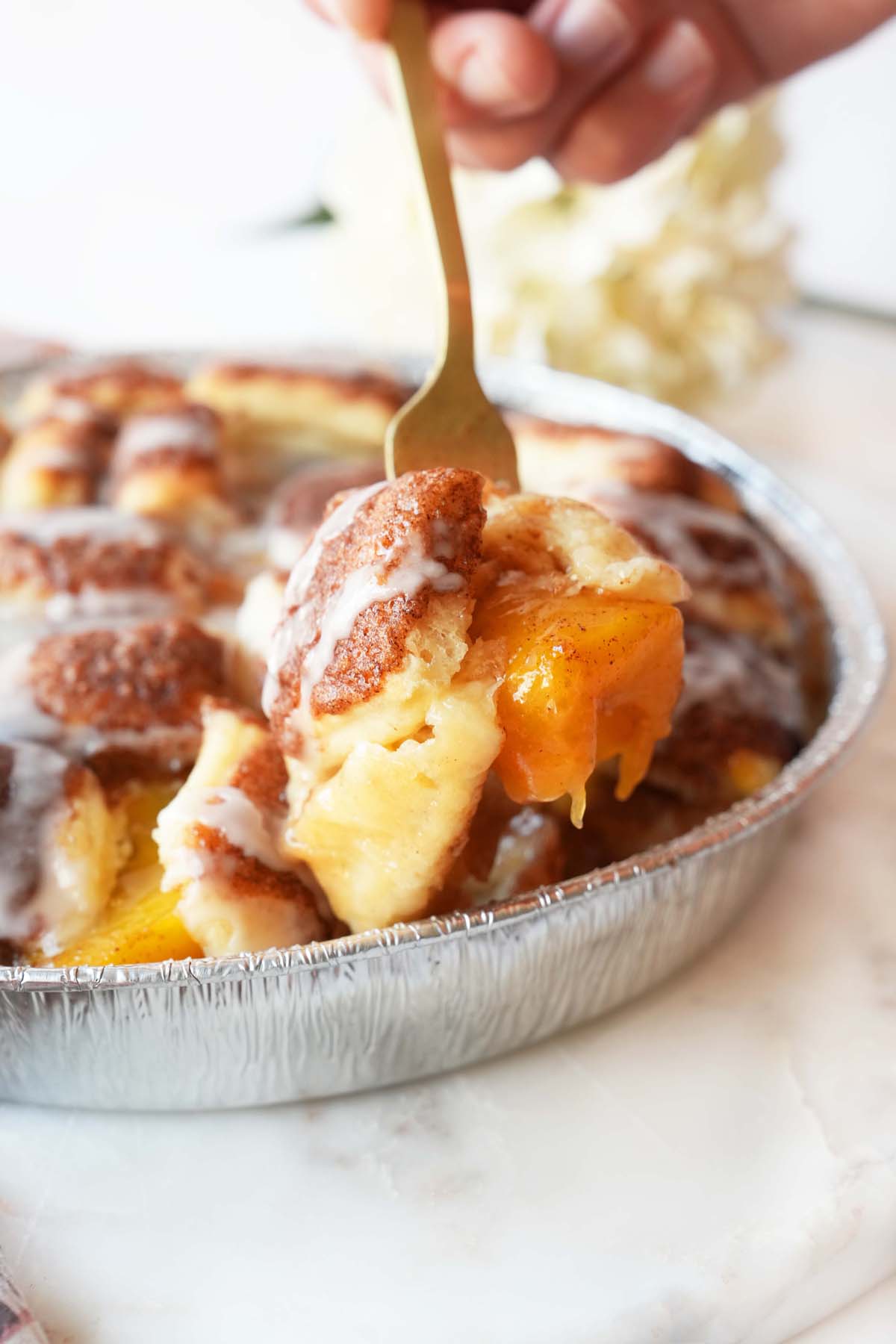 Cinnamon Peach Parker House Rolls — Instagram Brand Collaboration
